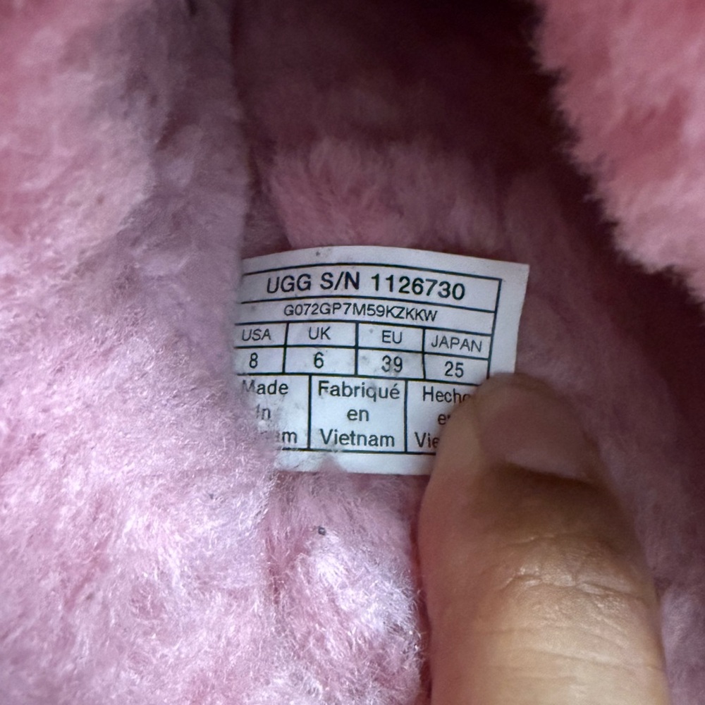 UGG Coquette Pink Slippers  Size 8 - Picture 6 of 7